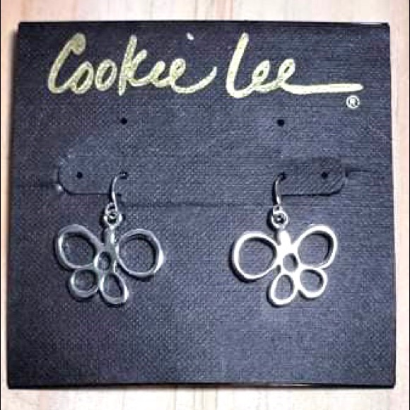New Cookie Lee Silver Butterfly Earrings Cutout
